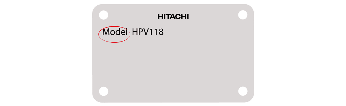 Plaque d'identification Hitachi