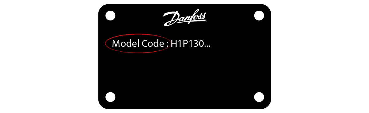 Plaque d'identification Danfoss